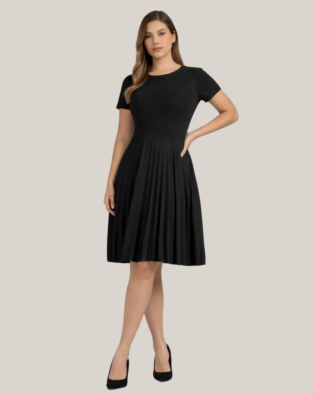 Vestido Manga Corta Mujer