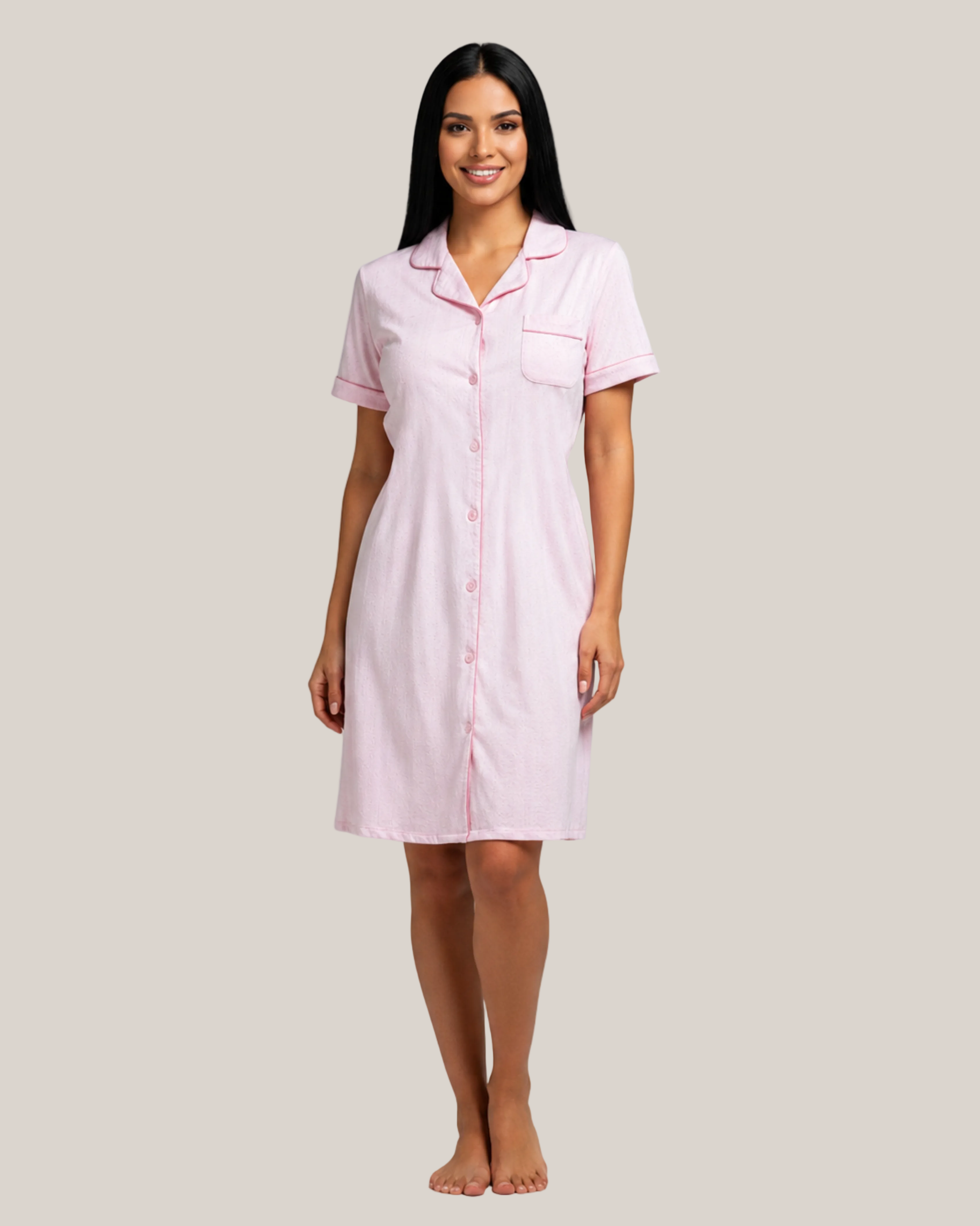 Camisón Manga Corta Mujer