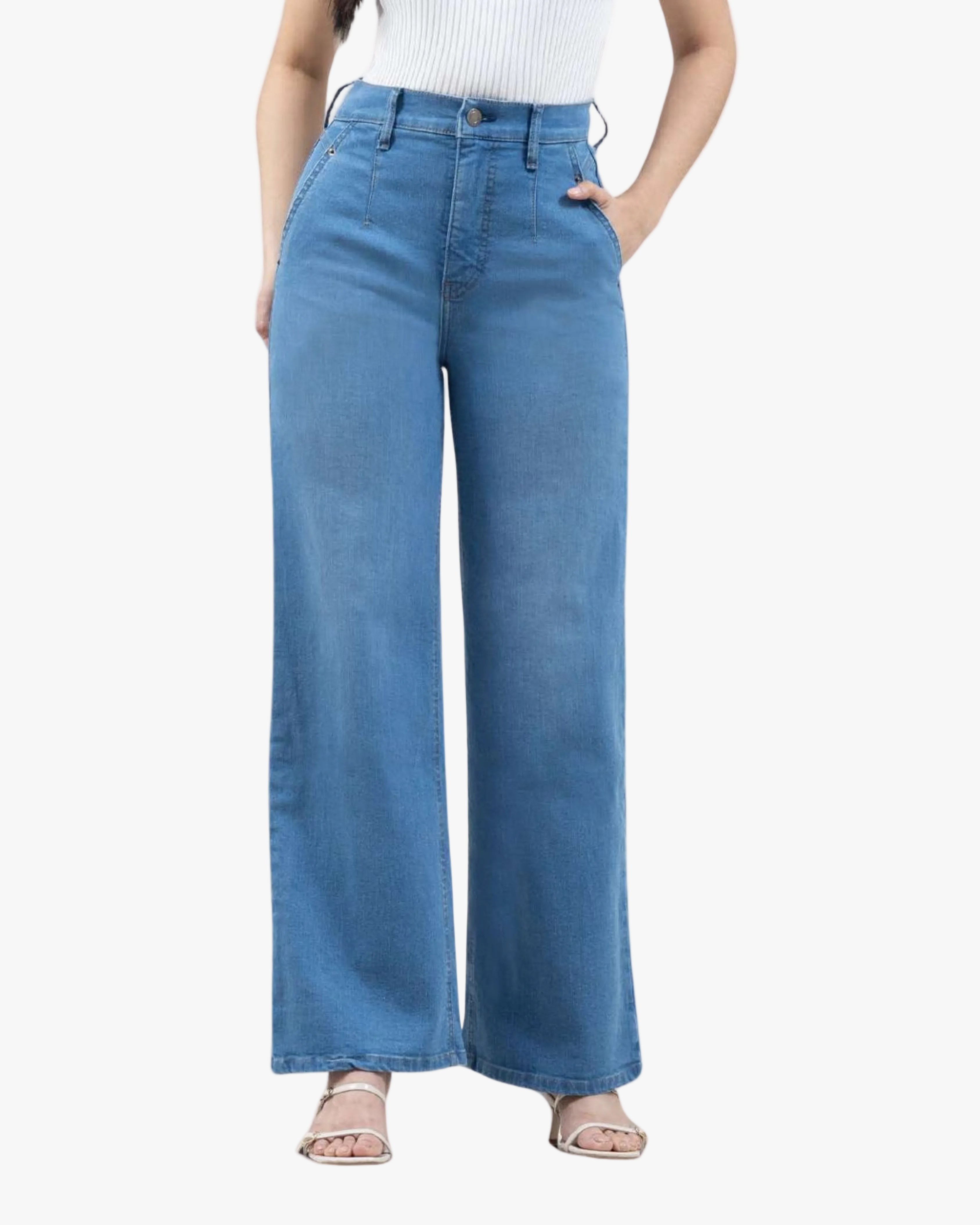 Jean Slim Wide Leg Mujer