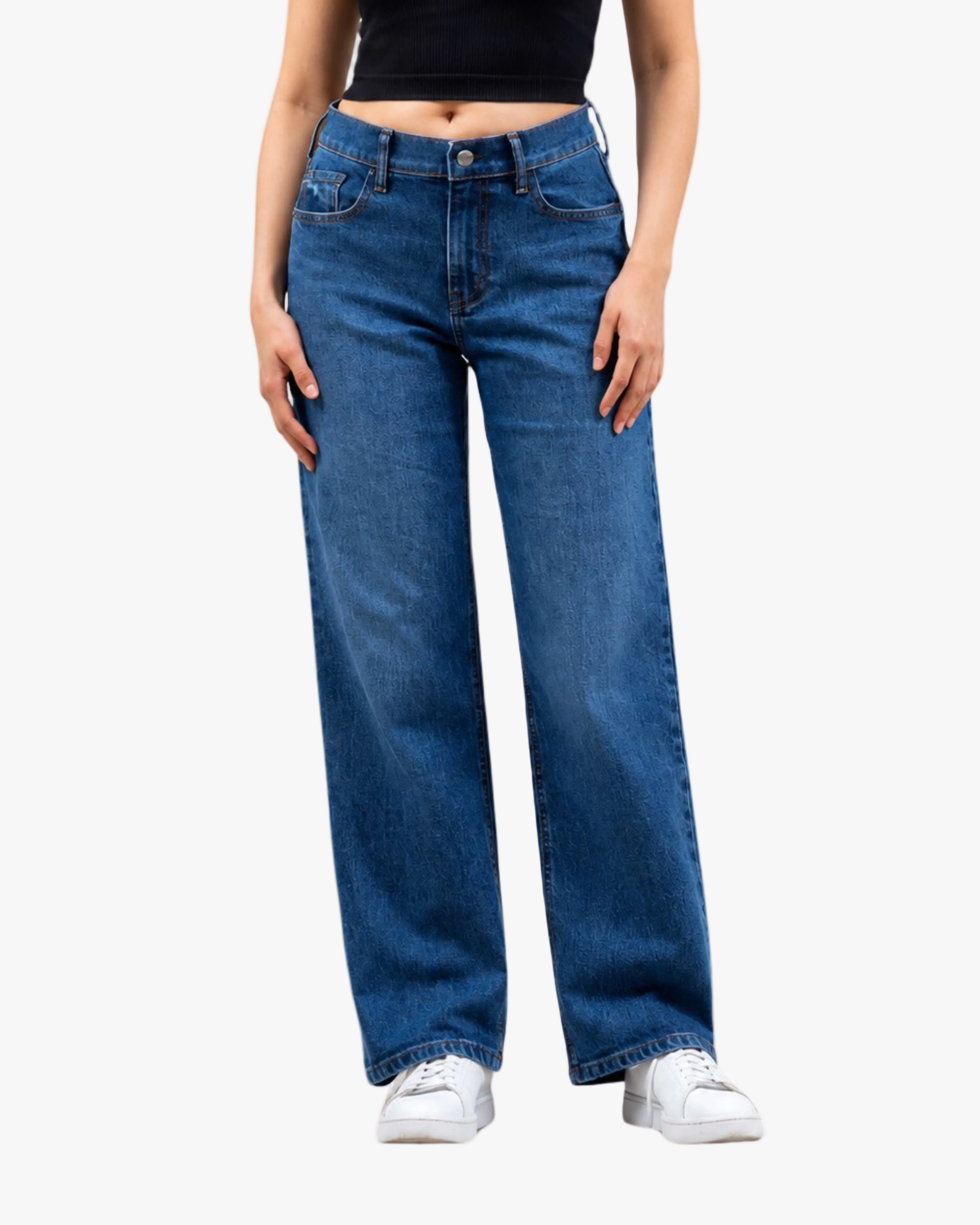 Jean Mid Rise Relax Mujer