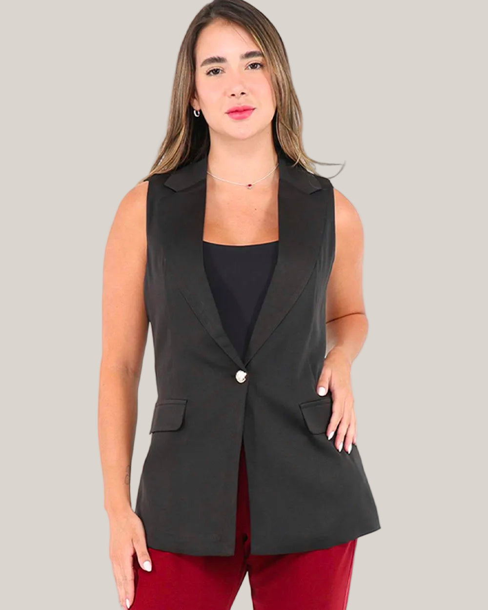Blazer Sin Manga Mujer