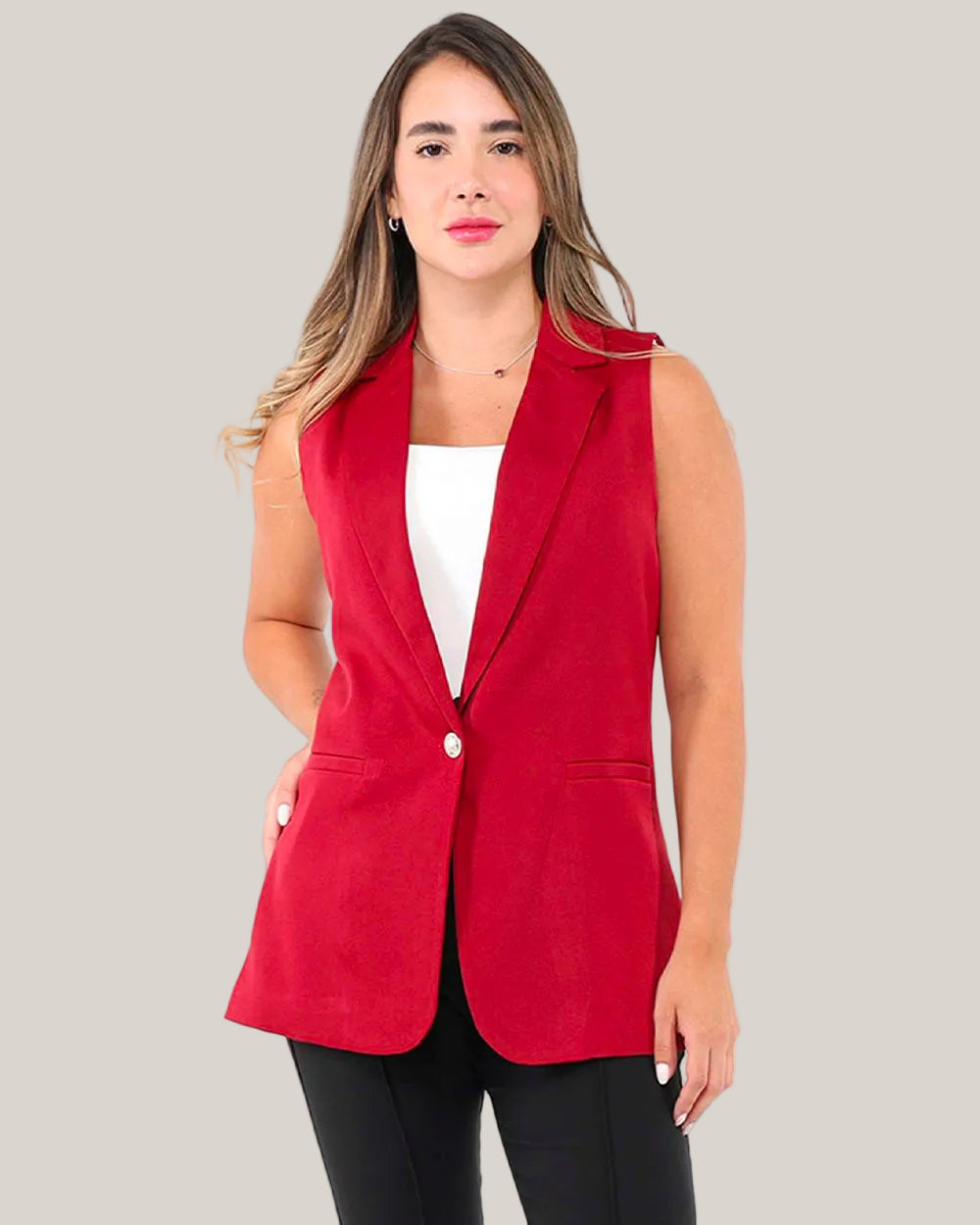 Blazer Sin Manga Mujer