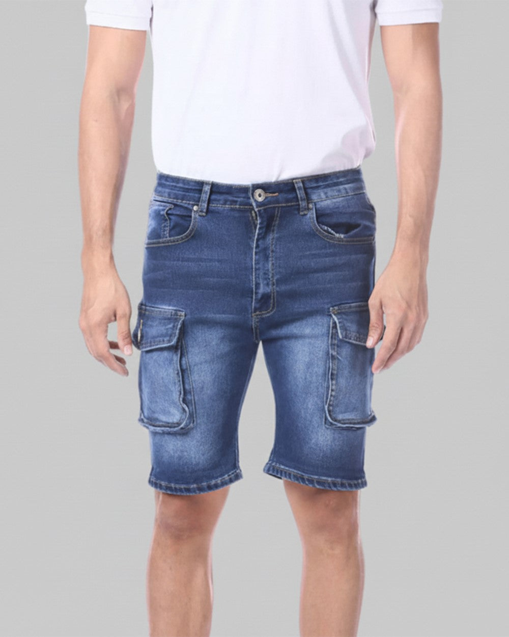 Short Denim Cargo Hombre