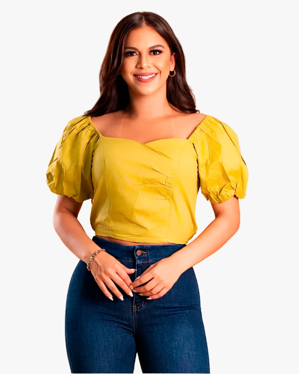 Crop Top Manga Corta Mujer