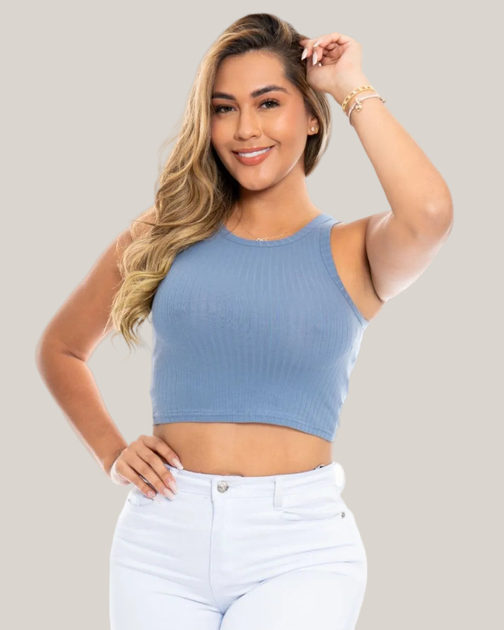 Crop Top Sin Manga Mujer