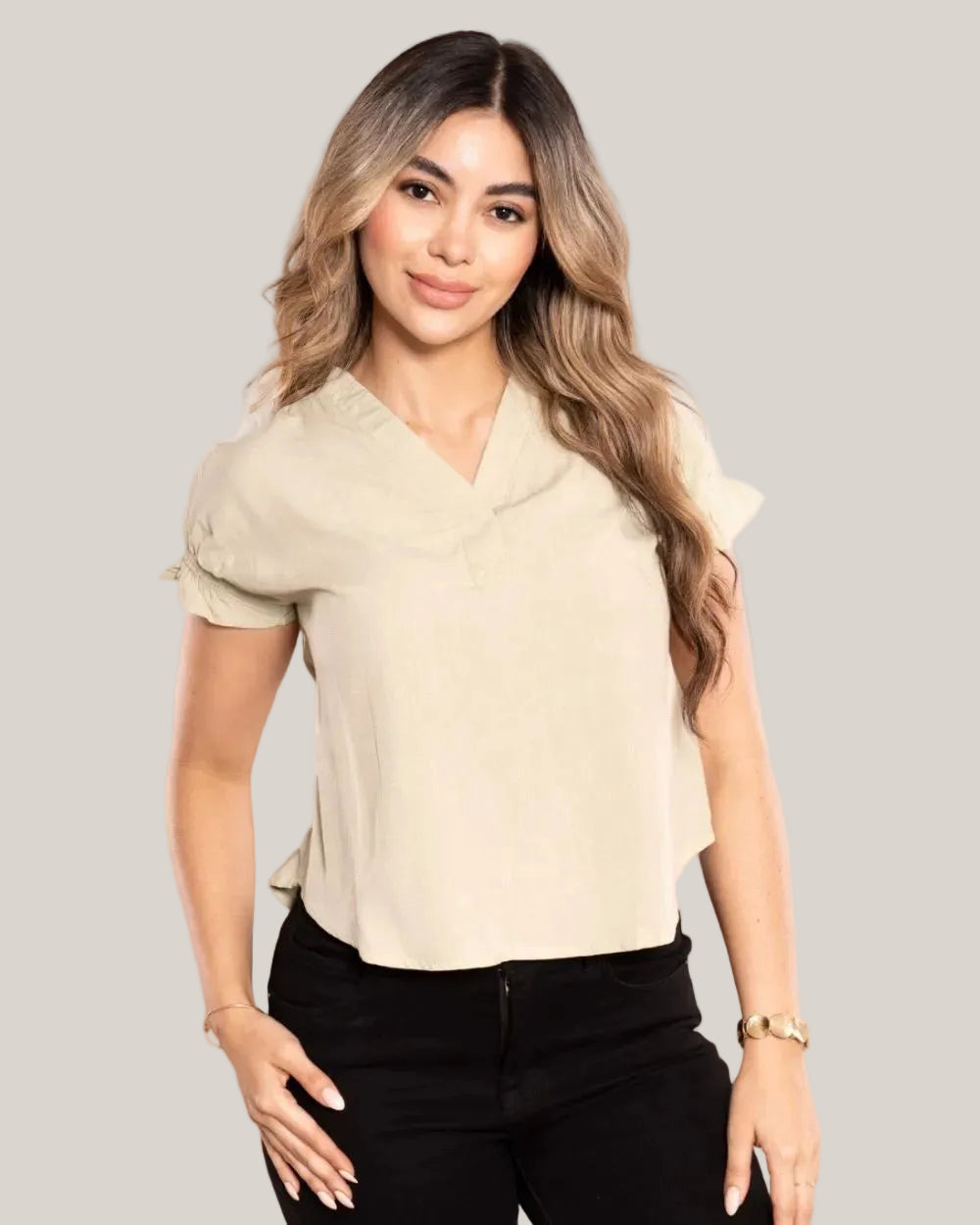 Blusa Manga Corta Mujer