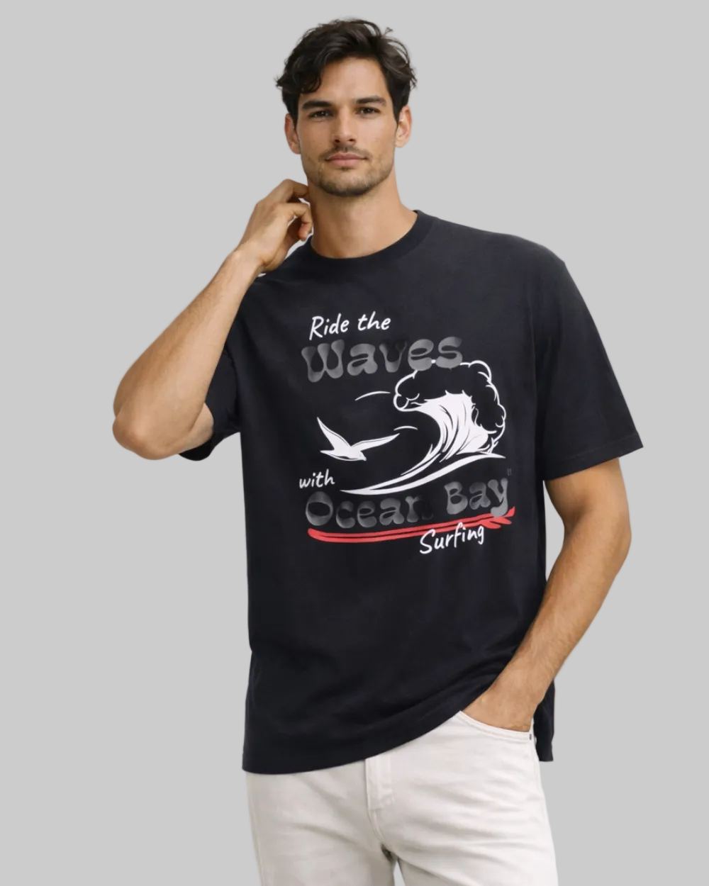 Camiseta Manga Corta Oversize Fit Hombre