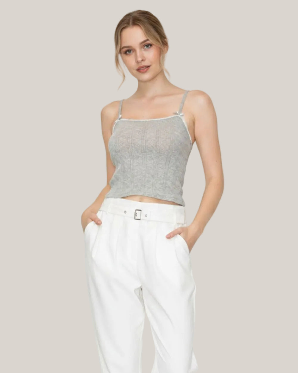 Crop Top Sin Manga Mujer