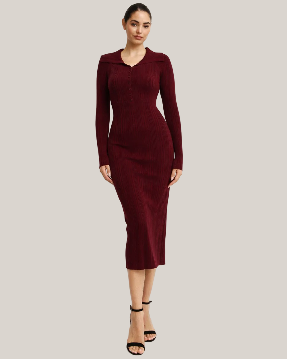 Vestido Manga Larga Mujer