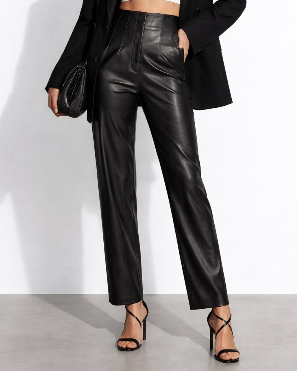 Pantalón De Cuero Mujer