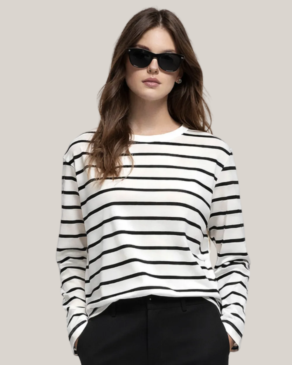 Blusa Manga Larga Plus Mujer