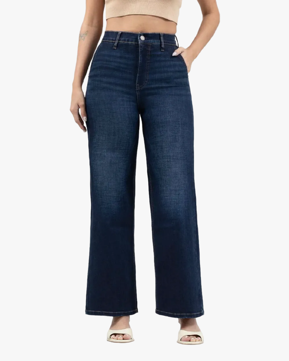 Jean Slim Wide Leg Mujer