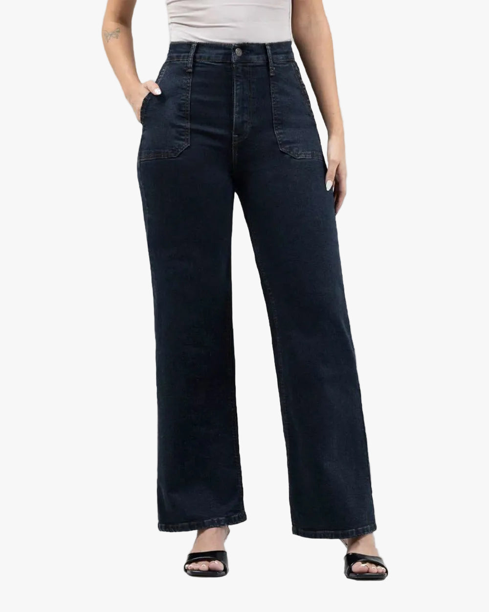 Jean Slim Wide Leg Mujer